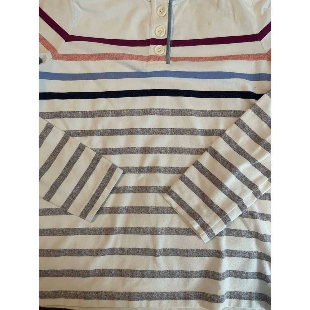 T by Talbots Pullover Sweatshirt Women's Striped Size Small Petite - Picture 4 of 9